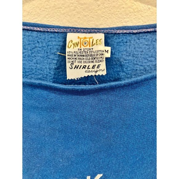 Cyn Les Work Out teddy bears embroidery vintage pullover sweater - Picture 3 of 4